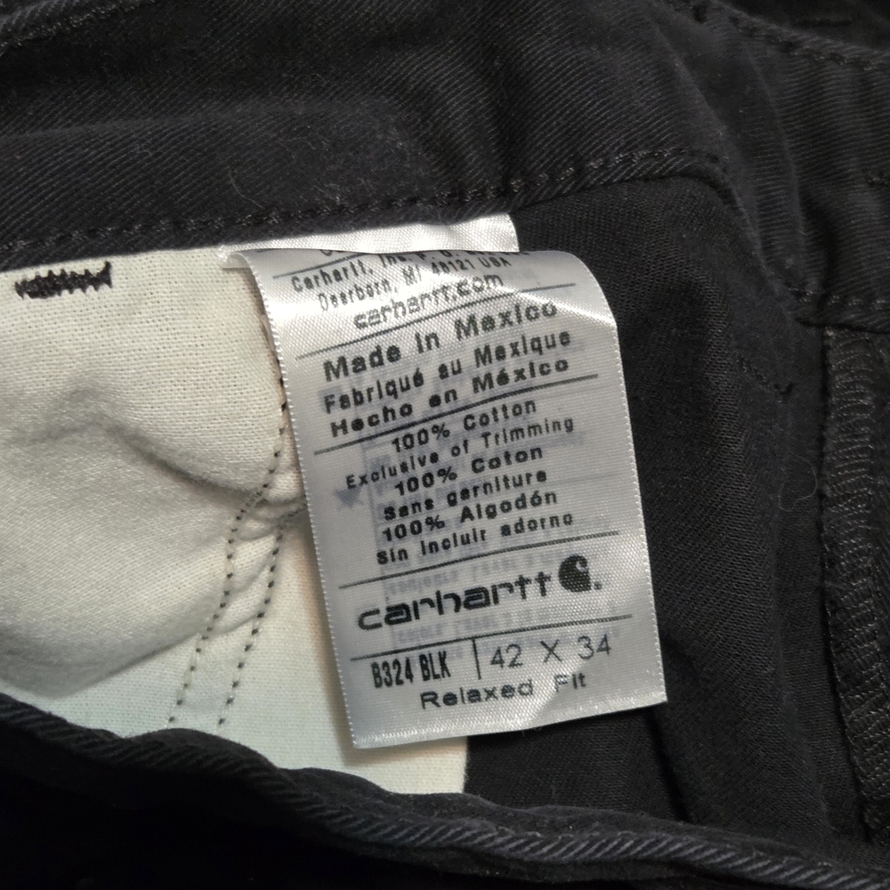 Carhartt Men's Black Work Pants - Picture 2 of 3
